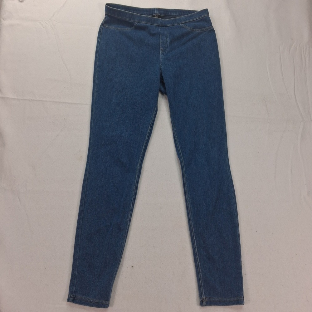 Hue Leggings Womens M Denim Leggings Blue Stretch EUC